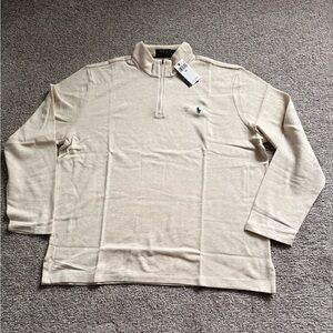 Ralph Lauren Cream half zip light weight sweater